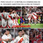 Perú arrasa con una contundente victoria en práctica frente a República Dominicana