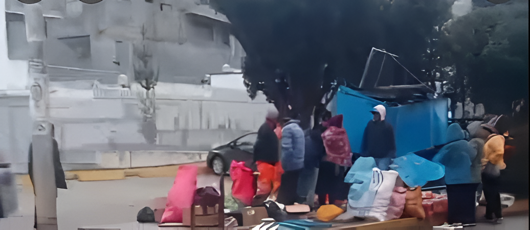 ÁRBOL DE QUINUAL COLAPSA SOBRE KIOSKO DE DULCES Y CAUSA DESTROZOS FRENTE A HOSPITAL CARRIÓN