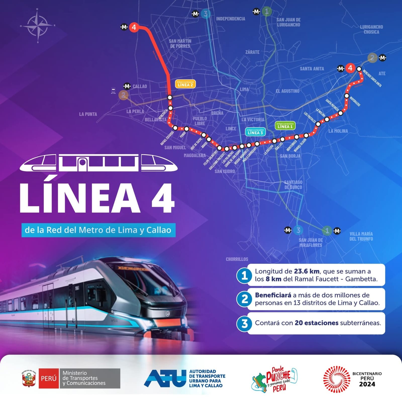 Línea 4 del Metro de Lima y Callao: tuneladora Micaela llega a la estación Quilca